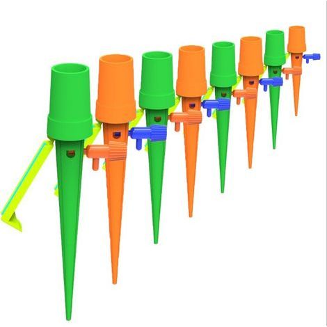 Kit de riego por goteo automático, 12 goteros automáticos ajustables para uso en interiores y exteriores, jardín/hogar durante sus vacaciones. (1/5)