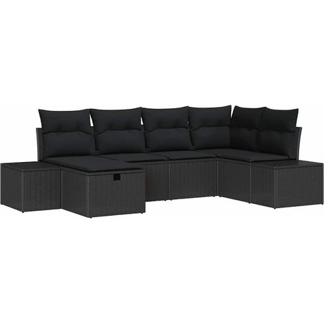Maison Exclusive - Set di divani con cuscino 6 pcs polyrattan