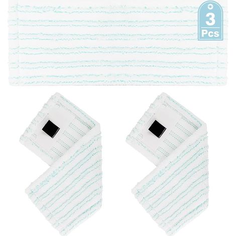 Lot de 3 housses de rechange pour balai d'essuie-glace Leifheit Clean Twist M Ergo Micro Duo/Power Clean M - Housse de rechange en microfibre efficace pour tous les sols durs (1/5)