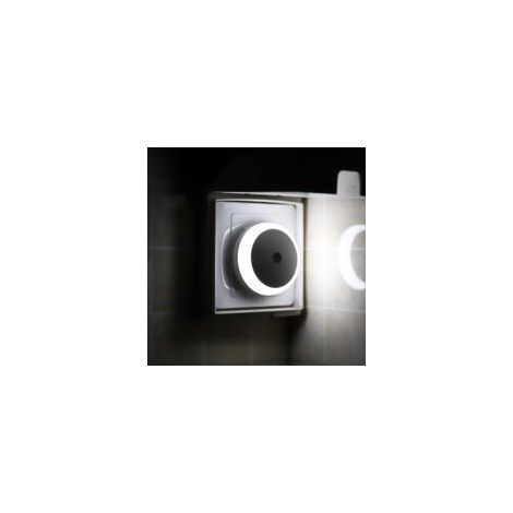 LED-Nachtlicht, weißes Nachtlicht mit Stecker, rund, mit Lichtsensor, energiesparend, 2er-Pack – Crezuo