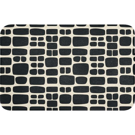 TAPIS DE BAIN Moderne - Organic - Noir 80x50 cm