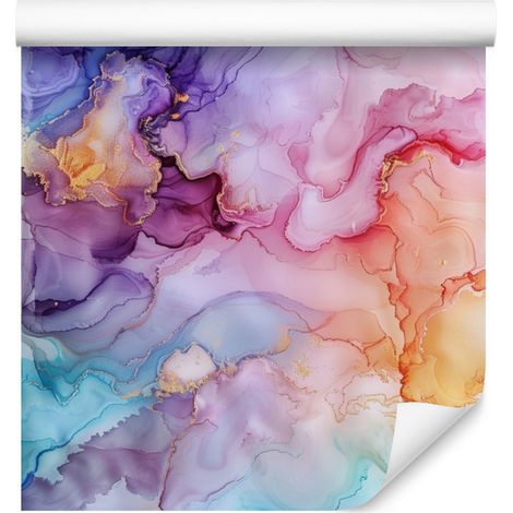 Papel pintado tinta violeta, azul, morado y lavanda 50x1000 cm (1/5)