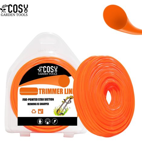 Fil de coupe-bordures rond en nylon (2,7 mm, 65 m) - Accessoire pour débroussailleuse et tondeuse à gazon (1/5)