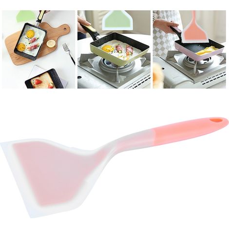 Spatule en silicone antiadhésive et antidérapante pour la cuisson des tamagoyaki, pizzas et steaks (orange) (1/5)