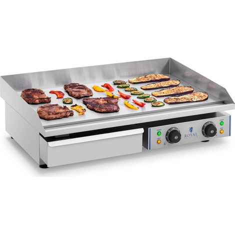 Plancha électrique - Royal Catering - Plaque : 72,5 x 35 cm - Puissance : 2 x 2 200 W - Lisse (1/5)