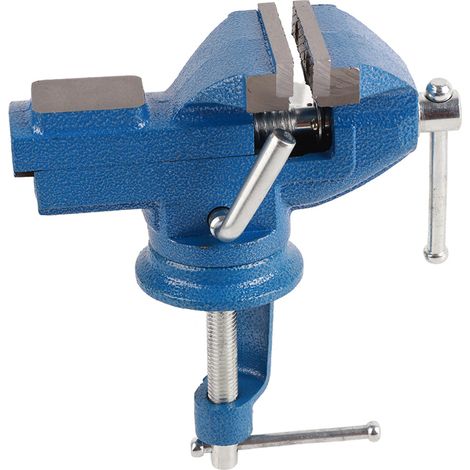Clamp on  Bench Vise Swivel Table Clamp with Anvil for Jewelry Woodworking (60mm) (1/5)