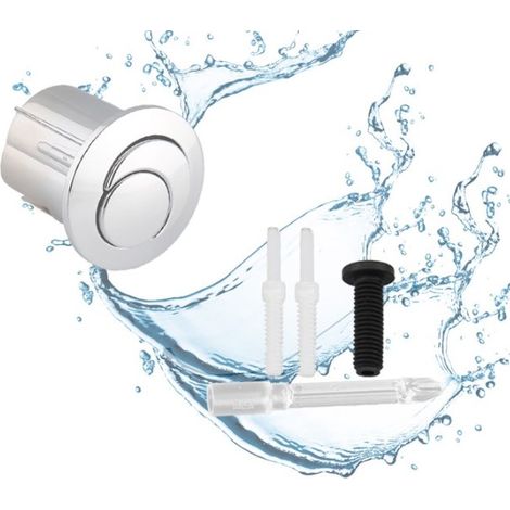 Lntyq Bouton de toilette chasse d'eau de double rinçage compatible avec cassette WC D2D AH0001800R 822043001 Croissant Double rinçage Courte portée (1/3)
