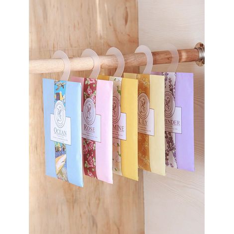 6 sachets parfumés à suspendre pour placard - Sac parfumé anti-odeurs et désodorisant d'air portable - Accessoires domestiques pour placards, appartements, chambres d'étudiant. (1/4)