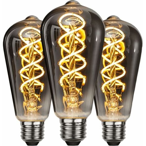 Ampoule LED E27 Vintage, Économie d'énergie, de Style Industriel, Ampoule E27 Lampe Décorative Rétro Antique, 4W pour Chambre Restaurant Café Bar Bistro, Filament Jaune, 3 Pièces-LIAIKI (1/5)