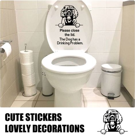 Autocollants décoratifs pour la maison : rappel pour fermer la porte, autocollant mural pour chambre, salle de bain, toilettes, papier peint, stickers muraux, décoration intérieure (1/3)