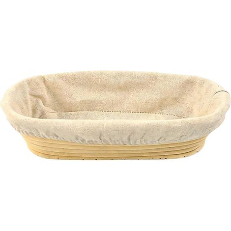 Kit panier fermentation pain levain Banneton bol ovale 35 cm avec doublures accessoires boulangerie maison/professionnel (1/5)