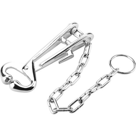 Pince anneau nez vache – acier inoxydable – clip bovin bétail – outil traction chaîne – taureau (1/5)