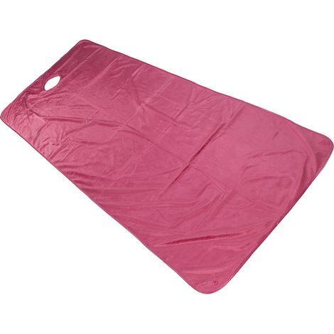 Housse de table de massage professionnelle épaisse, trou facial pour spa et institut de beauté, couleur rouge violacé (1/5)