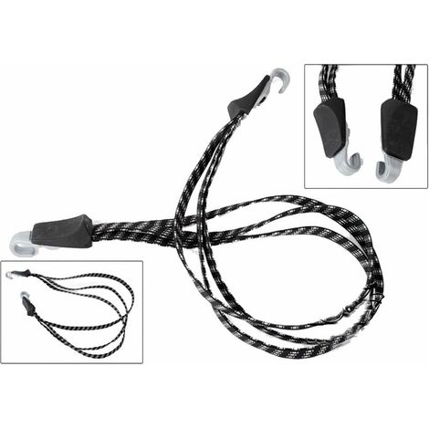 Tendeur élastique sangle, Sangle élastique, de Fixation 3 en 1 pour VTT, Bagages Porte - Bagages de Vélo et Moto - avec Crochets, 66 cm (1/5)