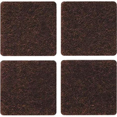 50 x FELTRINO ADESIVO SEDIA MARRONE 100X100 MM CF 1 PZ