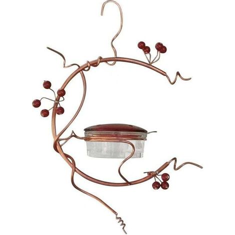 Mangeoire pour colibris aux Baies Rouges avec Flamme Coppervines Mini-Blossom Dream House nichoir pour Petits Oiseaux 23X16cm (1/4)