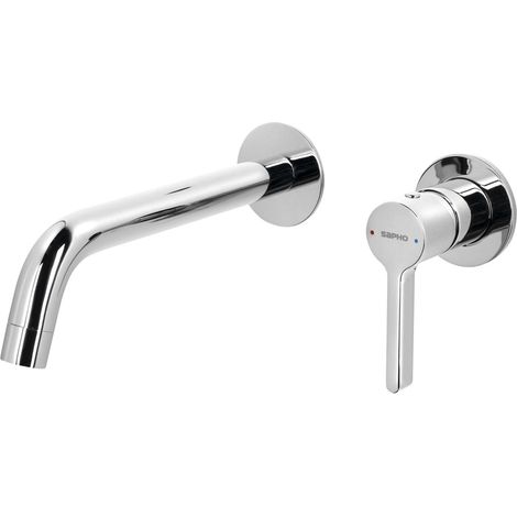 Sapho Iconic - Miscelatore a incasso per lavabo, montaggio a 2 fori, con corpo incasso, cromo AF008 (1/5)