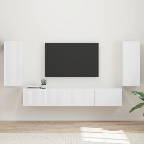 vidaXL Conjunto de mueble de TV 4 uds. Madera de ingeniería (1/5)