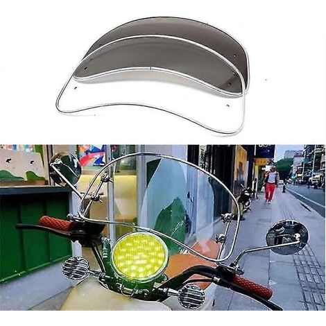 Déflecteur de vent transparent fumé pour pare-brise de moto/scooter (1/5)