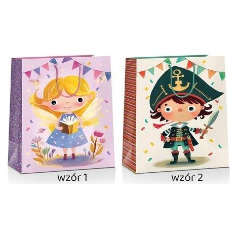 Sac cadeau enfant 32x26x10cm MIX