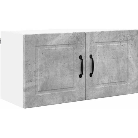 Meuble mural de cuisine,Armoire de cuisine avec étagère Gris béton 80 x 31 x 40 cm CFW50077 (1/5)
