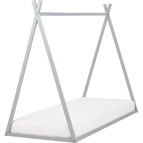 Kinderbett Tipi Kiefernholz SAURAT 90 x 200 cm Grau