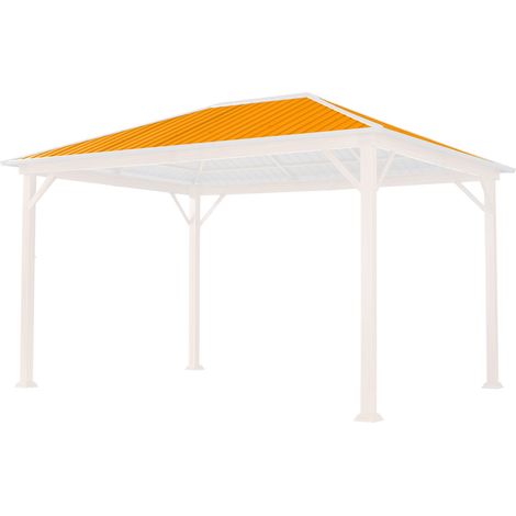 TOOLPORT Ersatz-Dachplatten 3x4 m Hardtop Dach Stahldach für Gartenpavillon Forest Superior 3x4m (1/4)