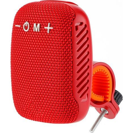 Enceinte portable pour vélo, interface Type-C, chargement USB, étanche, compatible Bluetooth, convient aux scooters, rouge. (1/3)