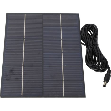 Panneau solaire portable en silicium polycristallin 5,5 W 6 V avec port CC pour chargeur de batterie DIY