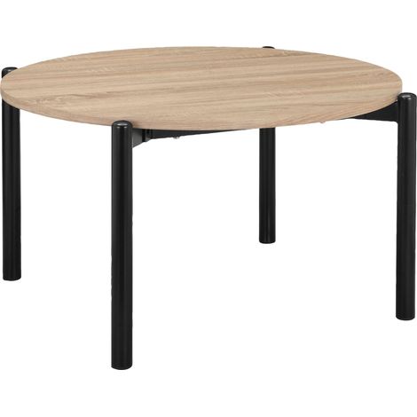 Caleb-Table Basse 80 cm 4 places en Chêne Noir