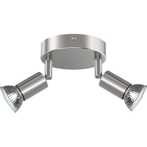 Plafonnier à spot, Spot LED Rotatif Réglable pour Plafond, Plafonnier Rond Moderne, 220-240V, 2 Spots, diamètre 11cm (1/5)