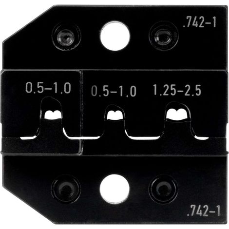 624 742-1 3 0 Rennsteig Werkzeuge GmbH Crimpeinsatz für Flachstecker gerade und 90° seitlich nach links Querschnitt 0,5mm² - 2,5mm² - 1 Stück