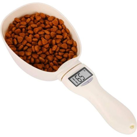 SABIR Balance cuillère numérique pour cuisson, Cuillère à mesurer électronique pour Nourriture , Cuillère électronique Balance pour Aliments de chats chiens, Cuillere doseuse g, ml, tasse, once(800g/0 (1/5)