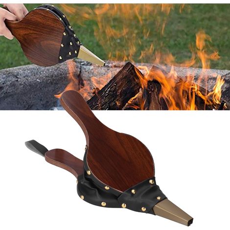 Soufflet de cheminée manuel portable, souffleur d'air pour bois, outils pour feu de camp, barbecue et autres activités de plein air (1/5)