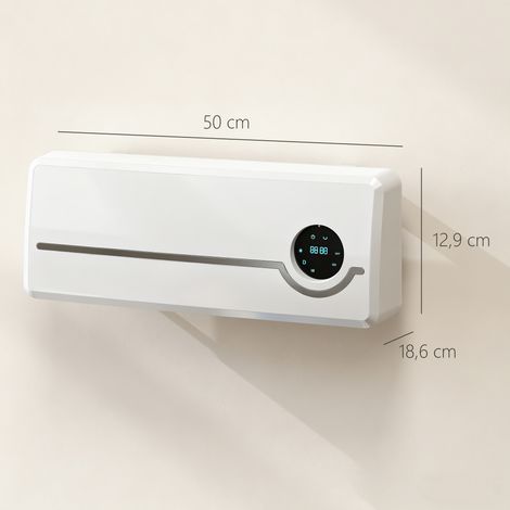 Radiateur soufflant mural, radiateur céramique mural de 2000 W avec ventilateur, télécommande, 2 modes de chauffage, affichage LED (1/5)