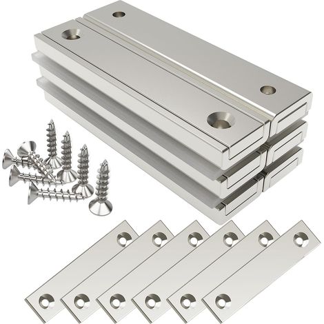 8 pièces Aimants rectangulaires en néodyme puissant 30 kg force (1/5)