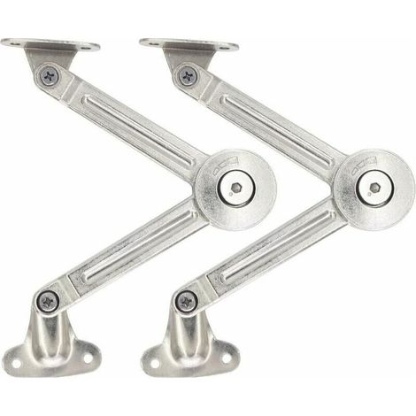 Lot de 2 compas à système d’amortissement pour abattants de portes relevables de placard de cuisine (1/5)
