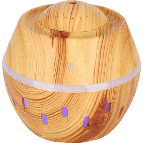 Diffuseur d'huiles essentielles USB pour voiture - Purificateur d'air avec lumière LED colorée et fonction humidificateur