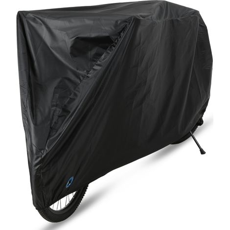 Funda impermeable para bicicleta de exterior con orificio para candado, ideal para bicicletas de montaña y de carretera. Protege de la lluvia y el sol (Negro, talla S). (1/5)