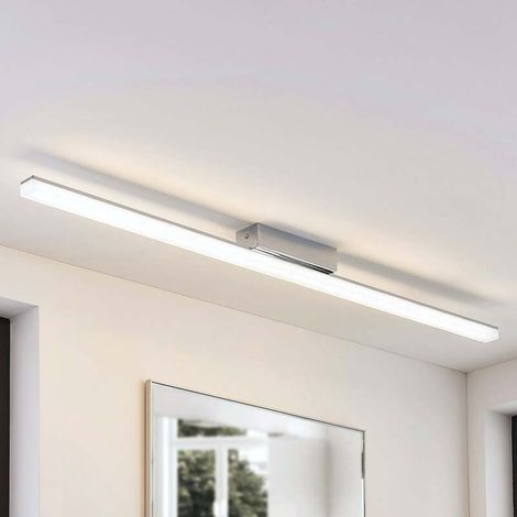 [GEBRAUCHT] B-Ware Lindby LED-Deckenleuchte Levke 116 cm dimmbar IP44 warmweiß verchromt (1/2)