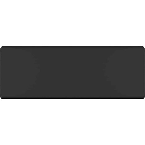 vidaXL Lavabo lujoso cuadrado rebosadero cerámica negro mate 41x41 cm (1/2)