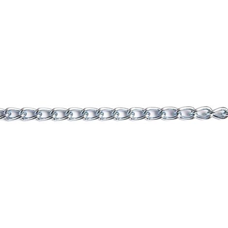 CATENA ORNAMENTALE PRETAGLIATA RITORTA MAGLIA CORT 2,5 mt Ã 1,2 mm - nichelata