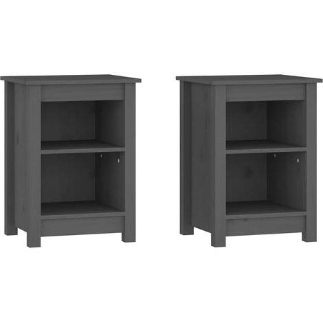 Maison Exclusive - Mesitas de noche 2 uds madera maciza de pino g (1/5)