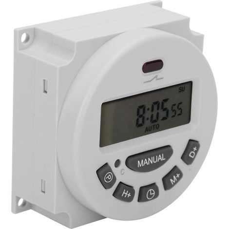 Sollbry L701-12V Digitaler programmierbarer Zeitsteuerungsschalter LCD Elektronischer Timer Mikrocomputer-Congener (6  6  3,2 cm) (1/5)