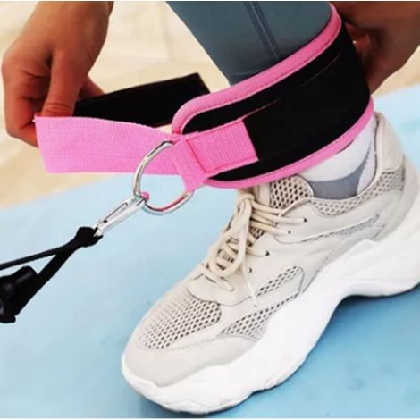 1 Paire de Sangles de Cheville pour Machine à Poulie, avec Coussin pour Exercices de Jambes et Fessiers, Coudières Polyvalentes (1/5)