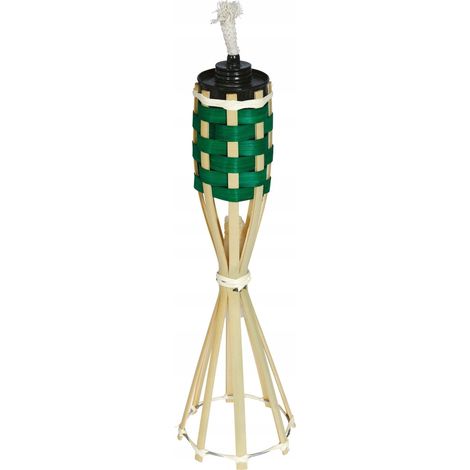 Torche de jardin de table en bambou pour fête hawaïenne Aloha, 35 cm (1/2)