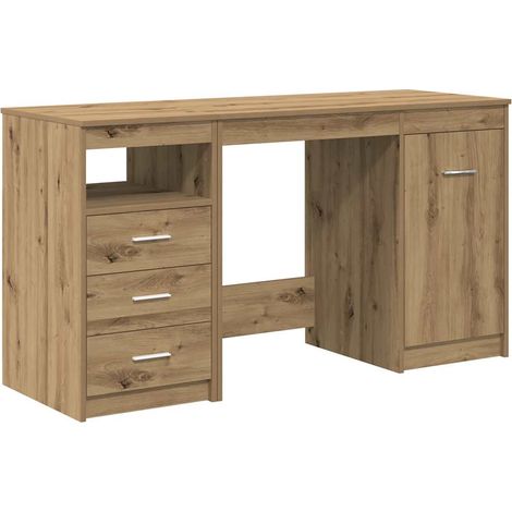 vidaXL Scrivania con armadietto in Legno Multistrato Rovere (1/5)