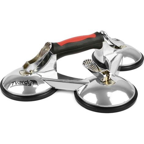 Soporte con ventosa para vidrio ALU 3x125mm 190kg (12) (1/5)