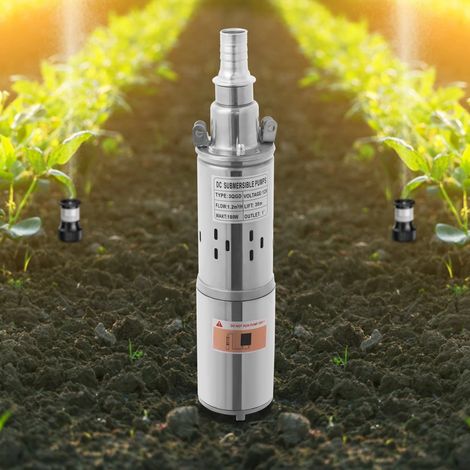 Pompe de puits profond pompe submersible pompe de puits solaire en acier inoxydable outil d'extraction d'eau souterraine 180w 7.8 38.5 cm, 1.2m³ / 263.96gal / h