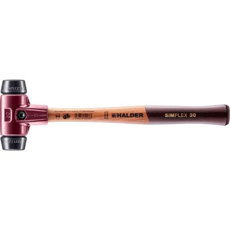 Schonhammer SIMPLEX L.300mm testa-D.30mm manico medio.HO Gomma nera (1/5)